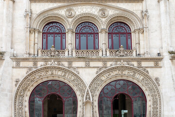Fototapeta premium Estación de Rocío o Estação do Rossio en la ciudad de Lisboa o Lisbon, en el pais de Portugal