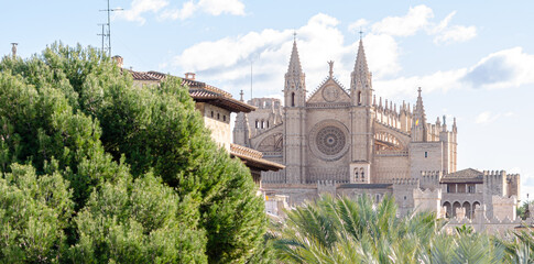 View of the cathedral of Palma de Mallorca