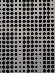 grey metal cladding with circular holes design
