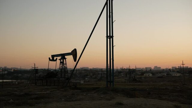 oil gas gasoline pump tower plant industry for business silhouette