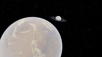 Planet with numerous prominent ring system © ANDREI