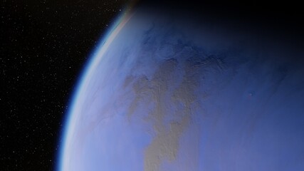 Planet with numerous prominent ring system