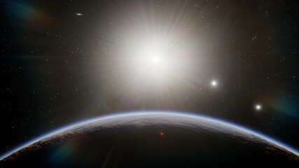 Planet with numerous prominent ring system © ANDREI