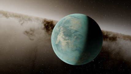 Planet with numerous prominent ring system © ANDREI