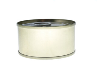 Still life of canned food in different types of cans