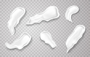 Vector realistic illustration. Creamy crown splash isolated on checkered transparent background.