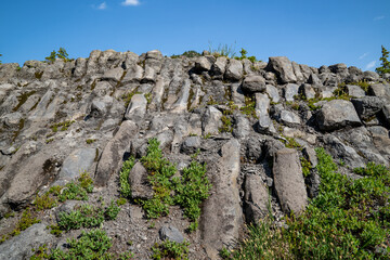 Fototapeta na wymiar Basalt lava rock formations in the Heather Meadows area of Mt. Baker National Recreation Area of Washington State