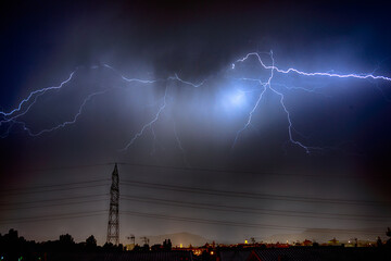 Storm over the city