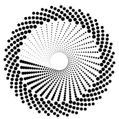 Halftone dots in circle form. round logo . vector dotted frame . design element