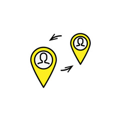 business seo, communications line colored icon. Teamwork at the idea. Signs and symbols can be used for web, logo, mobile app, UI, UX