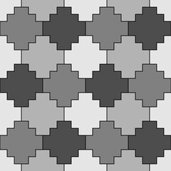 Inca crosses seamless pattern. Ethnic ornament. Folk background. Geometric wallpaper. Grid image. Tribal motif. Ancient mosaic. Digital paper, web design, textile print, abstract. Vector art.