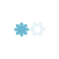 Snowflake flat icon. Vector illustration EPS. Christmas snowflake isolated