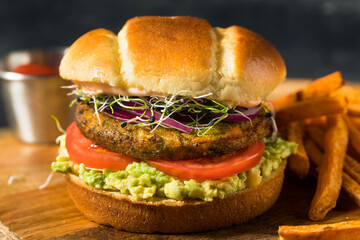 Homemade Organic Vegan Veggie Burger