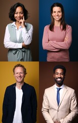 Group of beautiful people in front of a background
