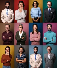Group of beautiful people in front of a background