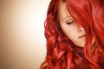 rotes Haar