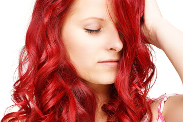rotes Haar