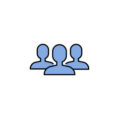 group line colored icon. Teamwork at the idea. Signs and symbols can be used for web, logo, mobile app, UI, UX