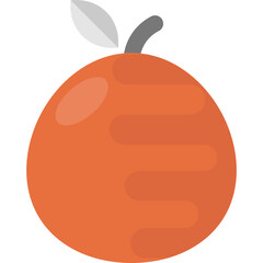 
A tangerine orange, flat vector icon design
