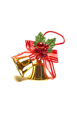 Christmas bells on white background, Christmas toys, christmas, new year.