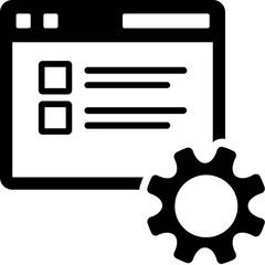 
Webpage setting icon in glyph design.
