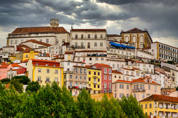 Fototapeta na wymiar Coimbra is the third largest city in Portugal, situated on the Mondego River,