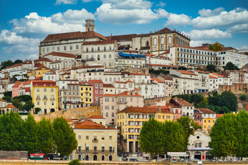 Naklejka na ściany i meble Coimbra is the third largest city in Portugal, situated on the Mondego River,