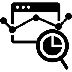 
Solid design of market monitoring icon.
