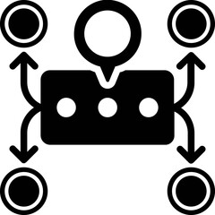
Sitemap navigation icon in solid design.
