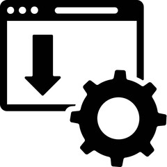 
Webpage setting icon in glyph design.
