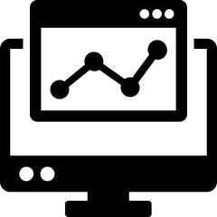 
Icon of traffic analysis in solid design.
