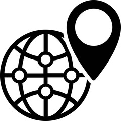 
Icon of geolocation seo in solid design.
