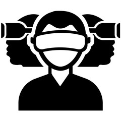 
Virtual reality vector in filled design 
