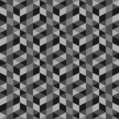 Seamless pattern. Rhombuses, triangles, parallelograms ornament. Folk wallpaper. Ethnic motif. Simple shapes background. Geometric backdrop. Digital paper, textile print, web design, abstract