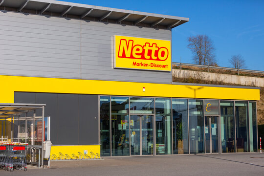 PASSAU / GERMANY - NOVEMBER 8, 2020: Branch logo of Netto. Netto Marken-Discount is a German discount supermarket chain.