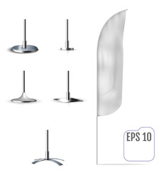 Realistic mockup of feather flag