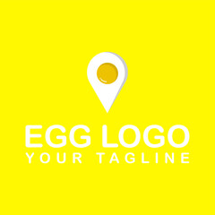 egg logo location concept vector design