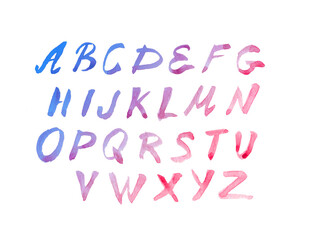 hand drawn alphabet