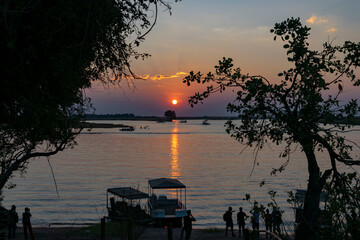 sunset on the chobe river