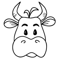 cow cartoon isolated on white