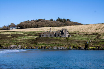 Abandoned coast guard station located near Howes strand, a small lonely beach close to Kilbrittain,...