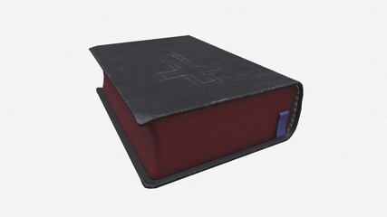 Bible Low-poly 3D model render