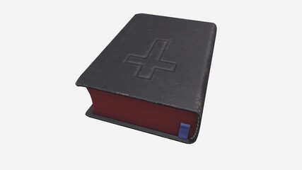 Bible Low-poly 3D model render