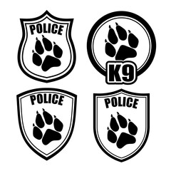 Chevron police dog vector illustration - 392117221