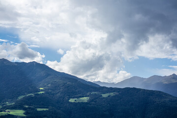 Landscape panorama of Seiser Alm in South Tyrol, Italy