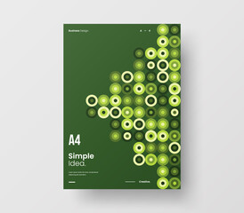 Vertical corporate identity A4 report cover. Abstract geometric vector business presentation design layout. Amazing company front page illustration brochure template.