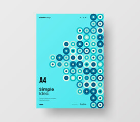 Vertical corporate identity A4 report cover. Abstract geometric vector business presentation design layout. Amazing company front page illustration brochure template.