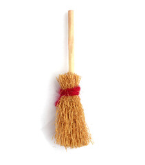 broom on white background