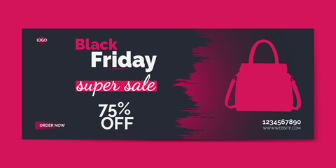 Black Friday Facebook cover and banner | Fashion Facebook cover and banner