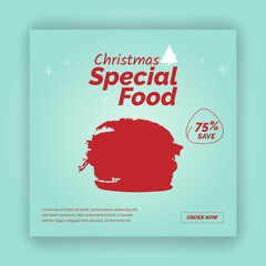 Christmas Special food post for Facebook and Instagram | social media post and template